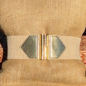 Bebe Stretch Gold Shimmer Belt